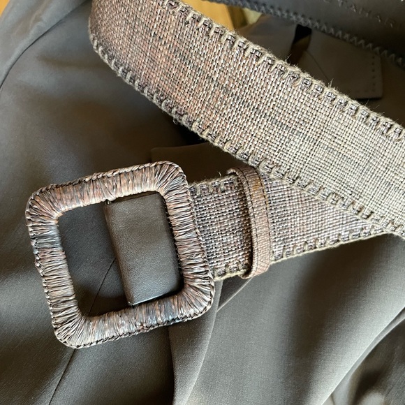 classic TAHARI blazer jacket with belt, mint, sz 12 - Picture 6 of 8